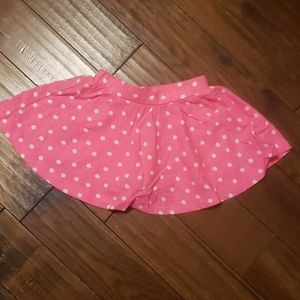 Hot pink polka dot skort